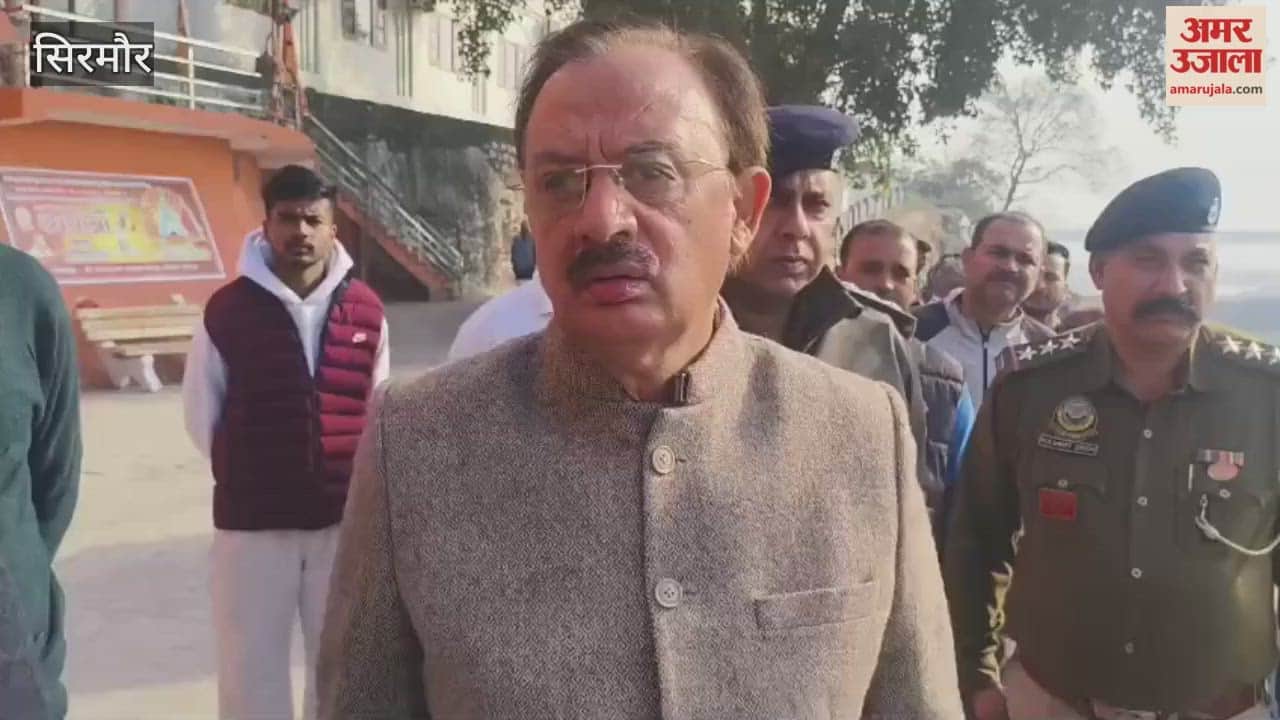 Sirmour Industries Minister Harshwardhan Chauhan inspected the construction and beautification works at Govindghat