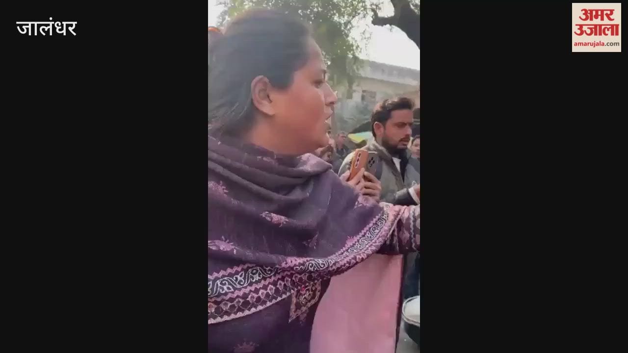 Chaos erupts at Bhargava Camp police station in Jalandhar.