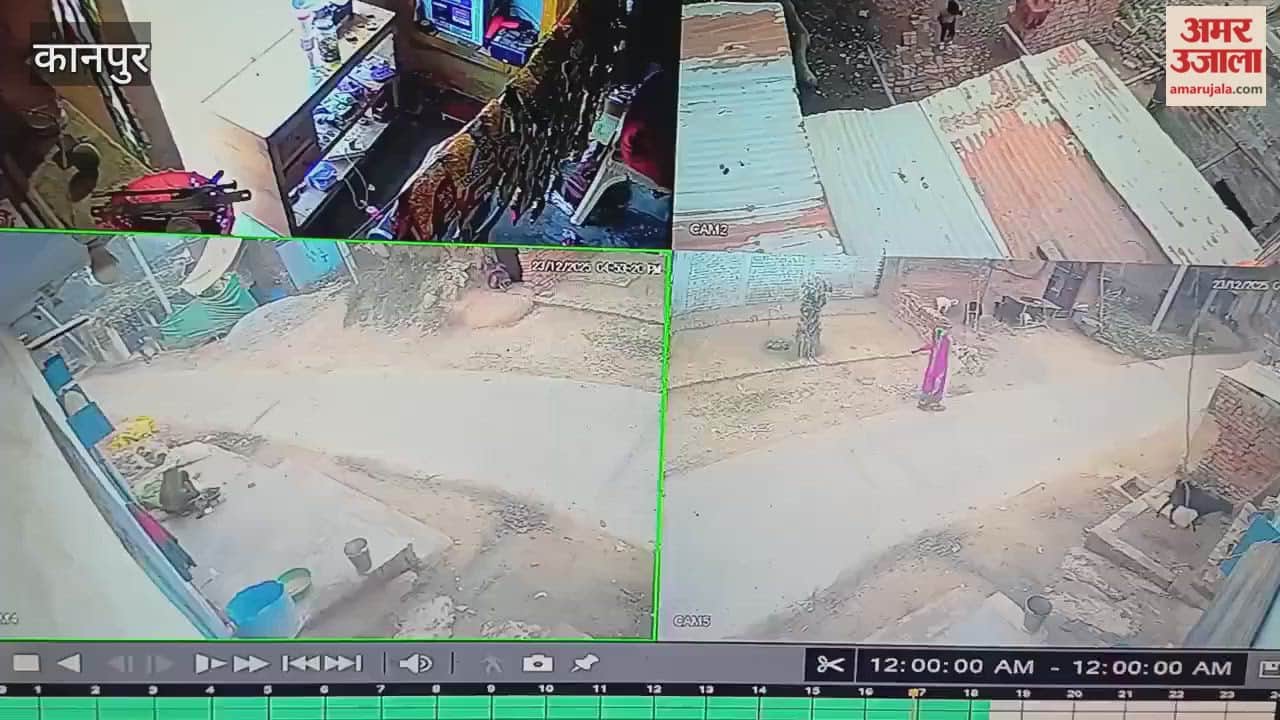 Kanpur: Young men on a motorcycle steal a goat in broad daylight