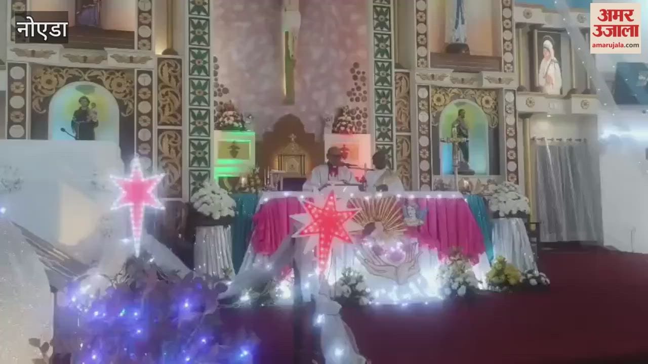 People offered special prayers at the church in Greater Noida