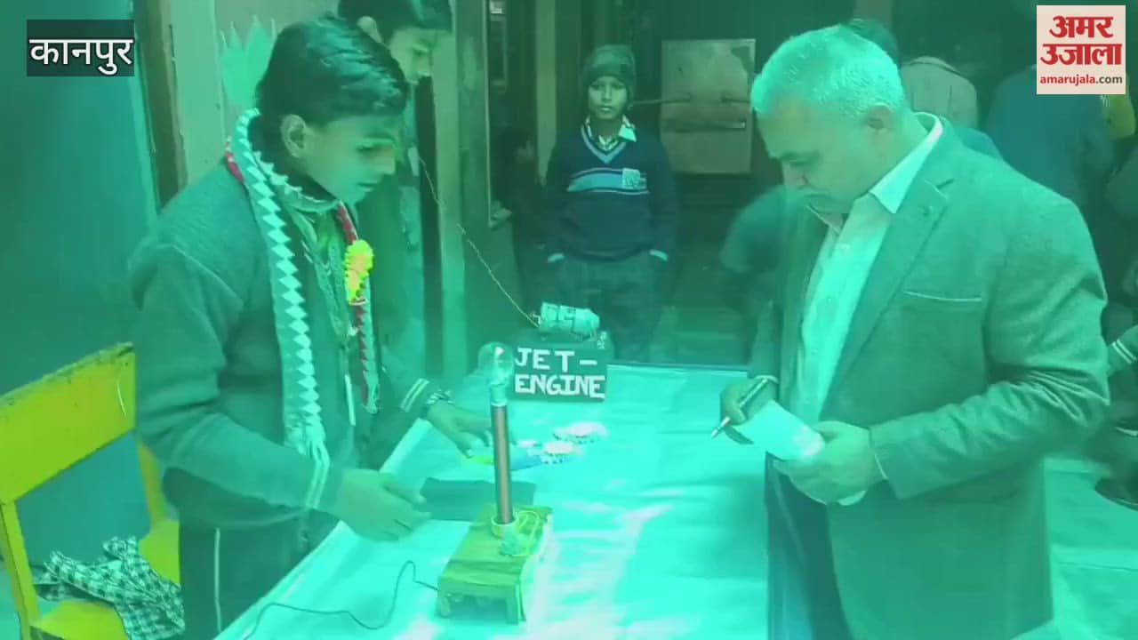 Students displayed their models at the science exhibition