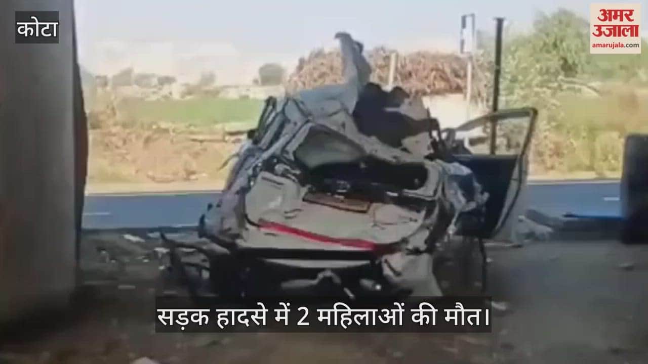 Two people died after returning from Mahakal temple after being crushed under a container in their car.