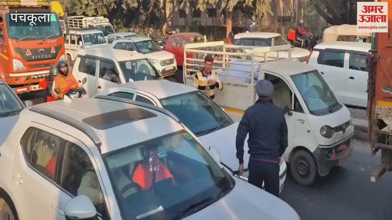 Heavy traffic jam in Panchkula