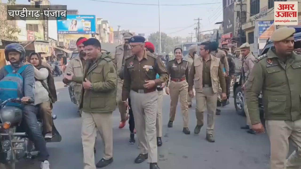 Army and police forces conduct flag march in Pathankot