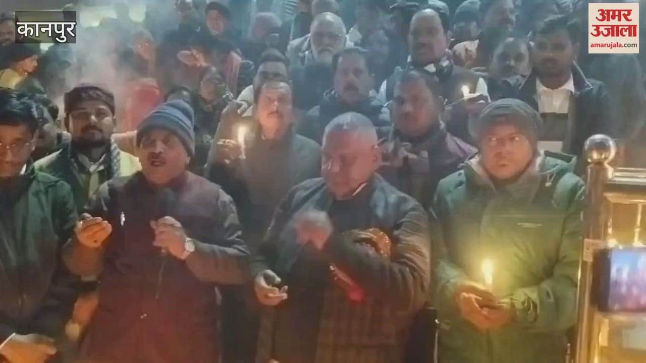 Lamps lit at Atal Ghat on eve of former Prime Minister Atal Bihari Vajpayee's birth anniversary