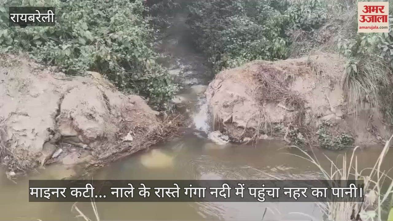 रायबरेली के ऊंचाहार में माइनर कटी... नाले के रास्ते गंगा नदी में पहुंचा नहर का पानी