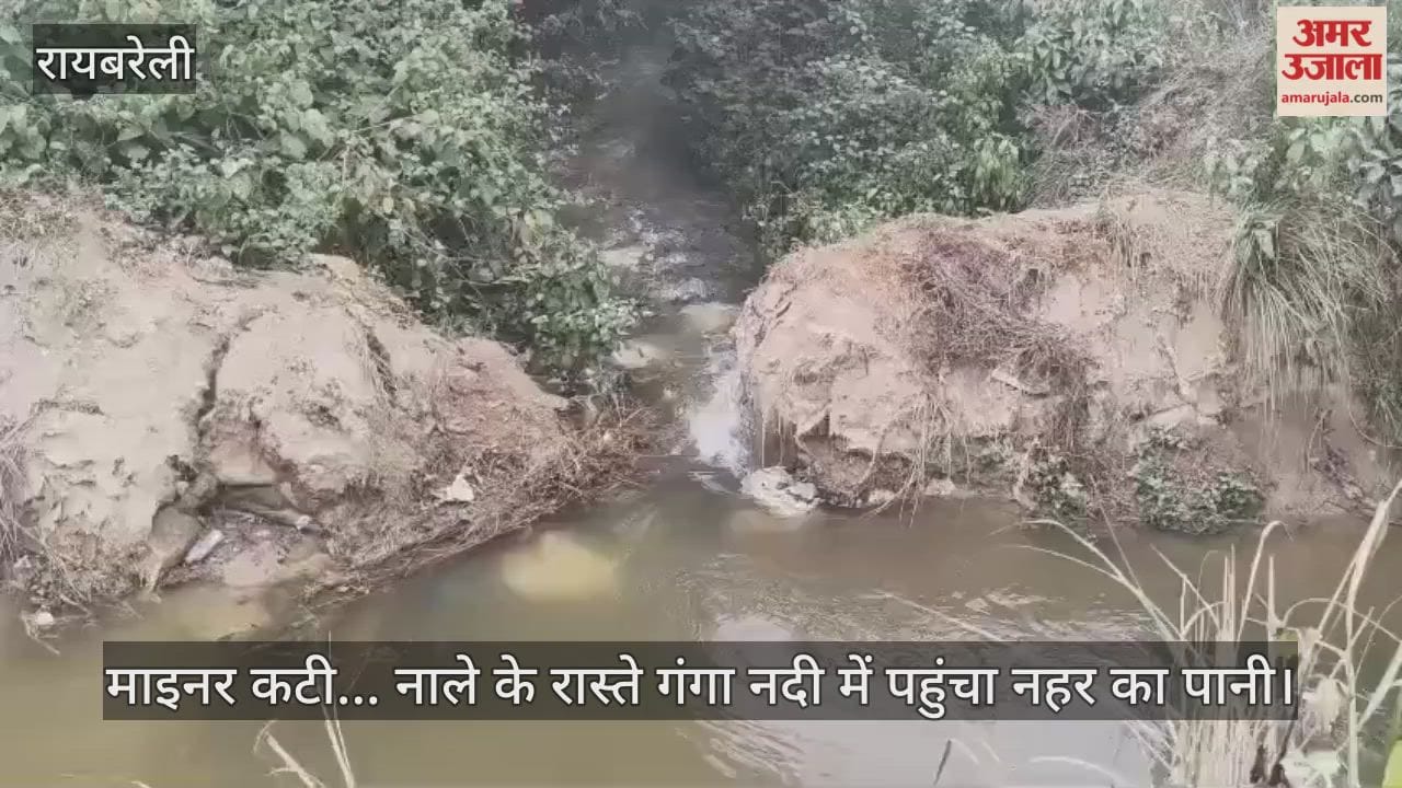 रायबरेली के ऊंचाहार में माइनर कटी... नाले के रास्ते गंगा नदी में पहुंचा नहर का पानी
