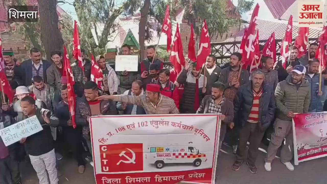 Shimla The protest by 102 and 108 ambulance employees continues as they remain firm on their demands