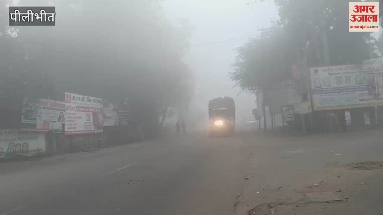 Dense fog and people shivering due to cold wave in Pilibhit