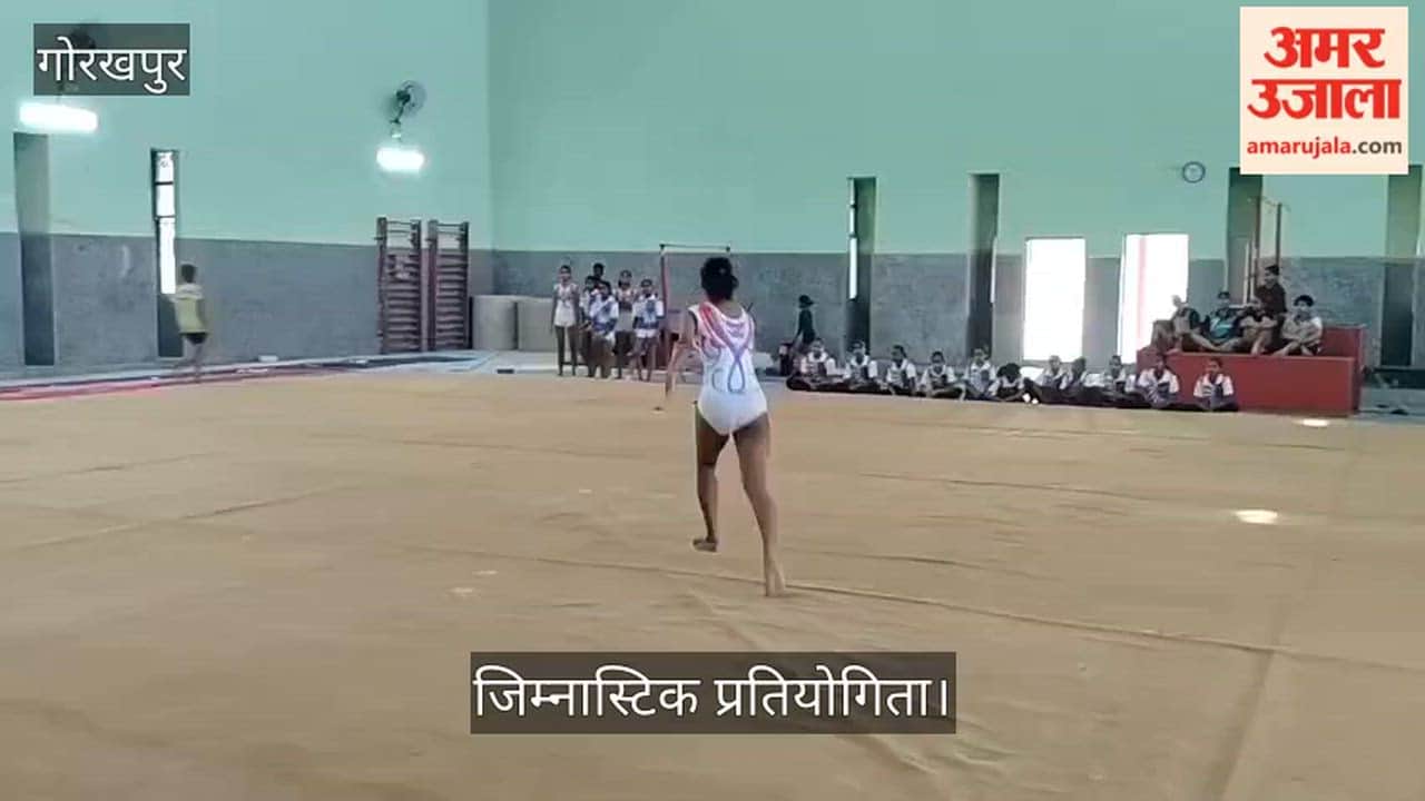 Athletes perform well in the gymnastics competition