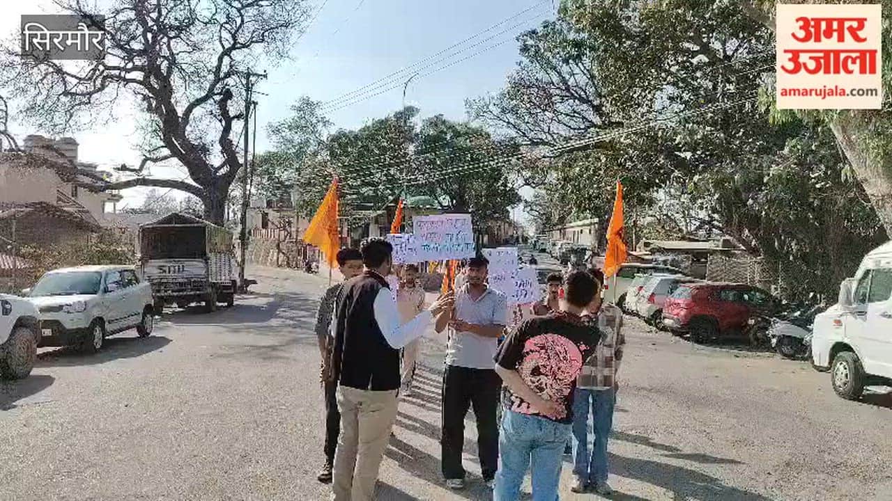 Sirmour Protest Staged Outside DC Office Over Illegal Felling Case in Shillai