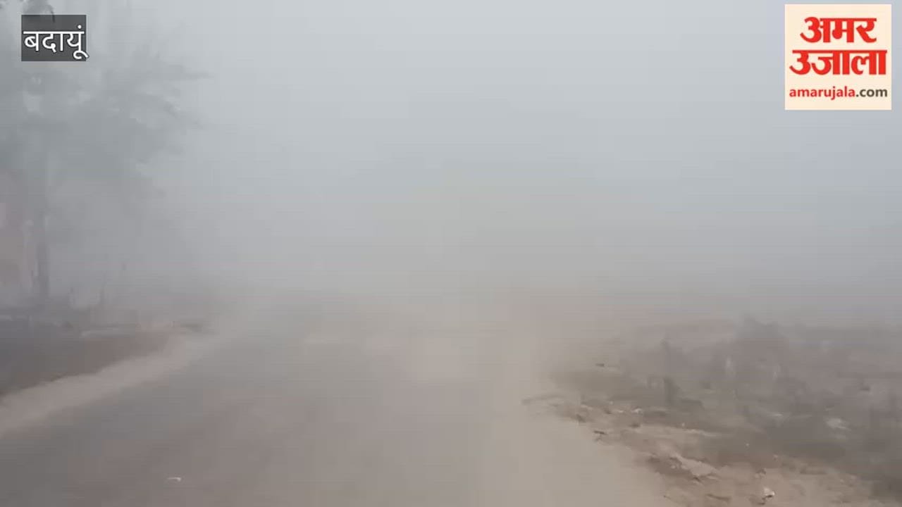 dense fog in the morning in Budaun