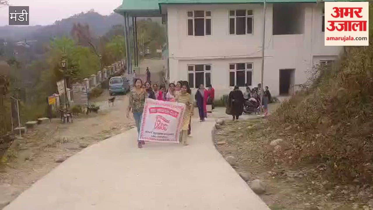 Mandi Red Ribbon Club organised awareness rally against drug abuse and cleanliness drive