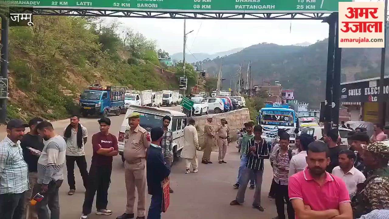 Drivers staged a road blockade demanding permission to go to the bus stand.