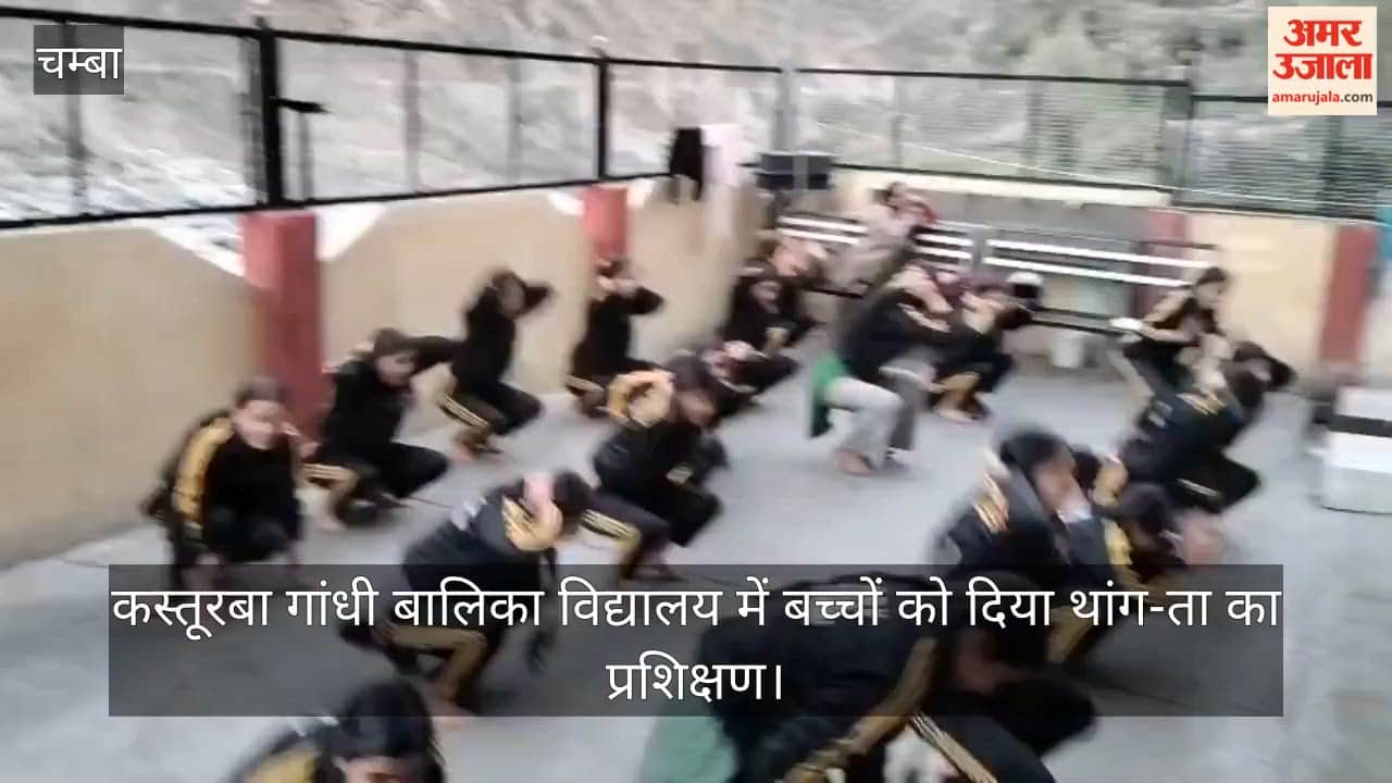 Thang-Ta training given to children in Kasturba Gandhi Girls School