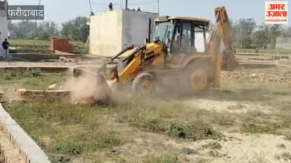 Bulldozers were used to demolish an illegal colony spread over 6 acres in the revenue area of Gaunchi village in Faridabad