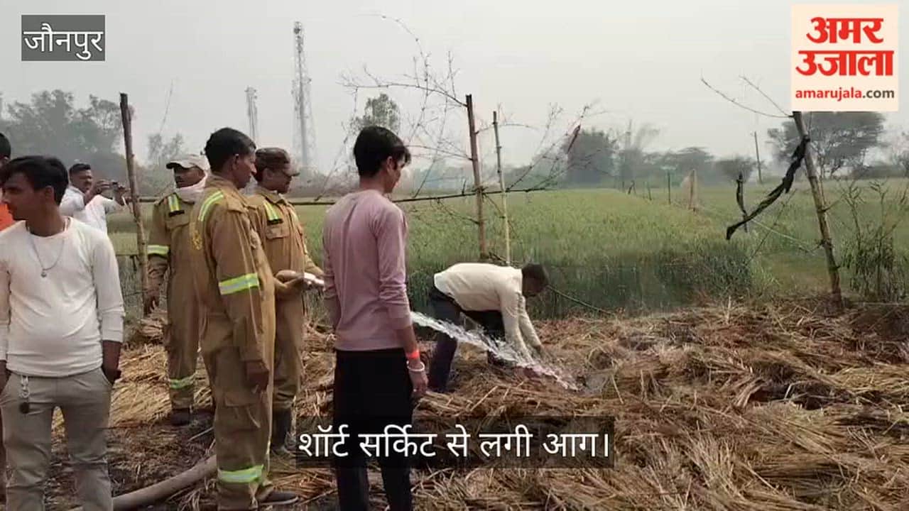 Fire in garden caused by electrical short circuit in jaunpur
