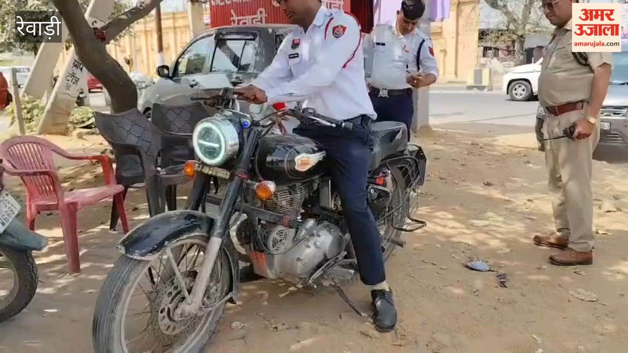 Police Crack Down on 'Firecracker' Bullet Bikes in Rewari; Fines Issued