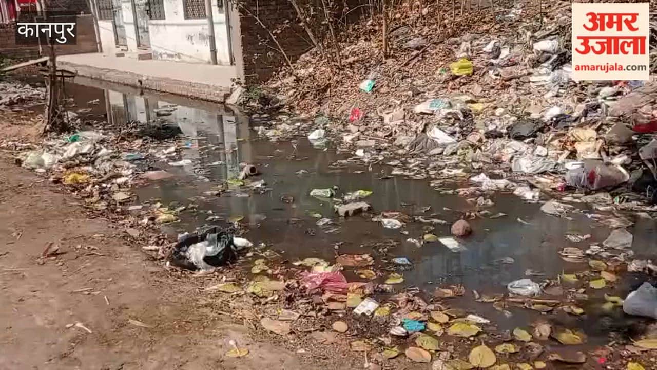 Kanpur: Drain Overflows with Garbage in Kakadev's Tulsingar; Filthy Water Accumulates in Front of Homes