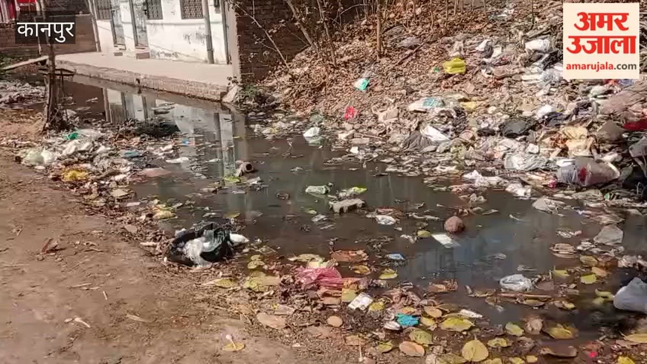 Kanpur: Drain Overflows with Garbage in Kakadev's Tulsingar; Filthy Water Accumulates in Front of Homes