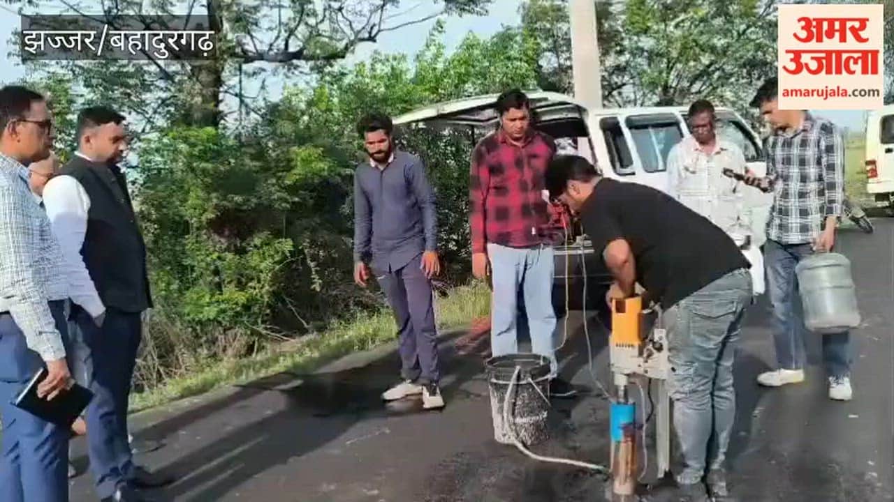 Jasaur Kheri–Kulasi Road in Bahadurgarh Deteriorates Within Two Months; SDM Abhinav Siwach Orders Collection of Samples Following Complaints