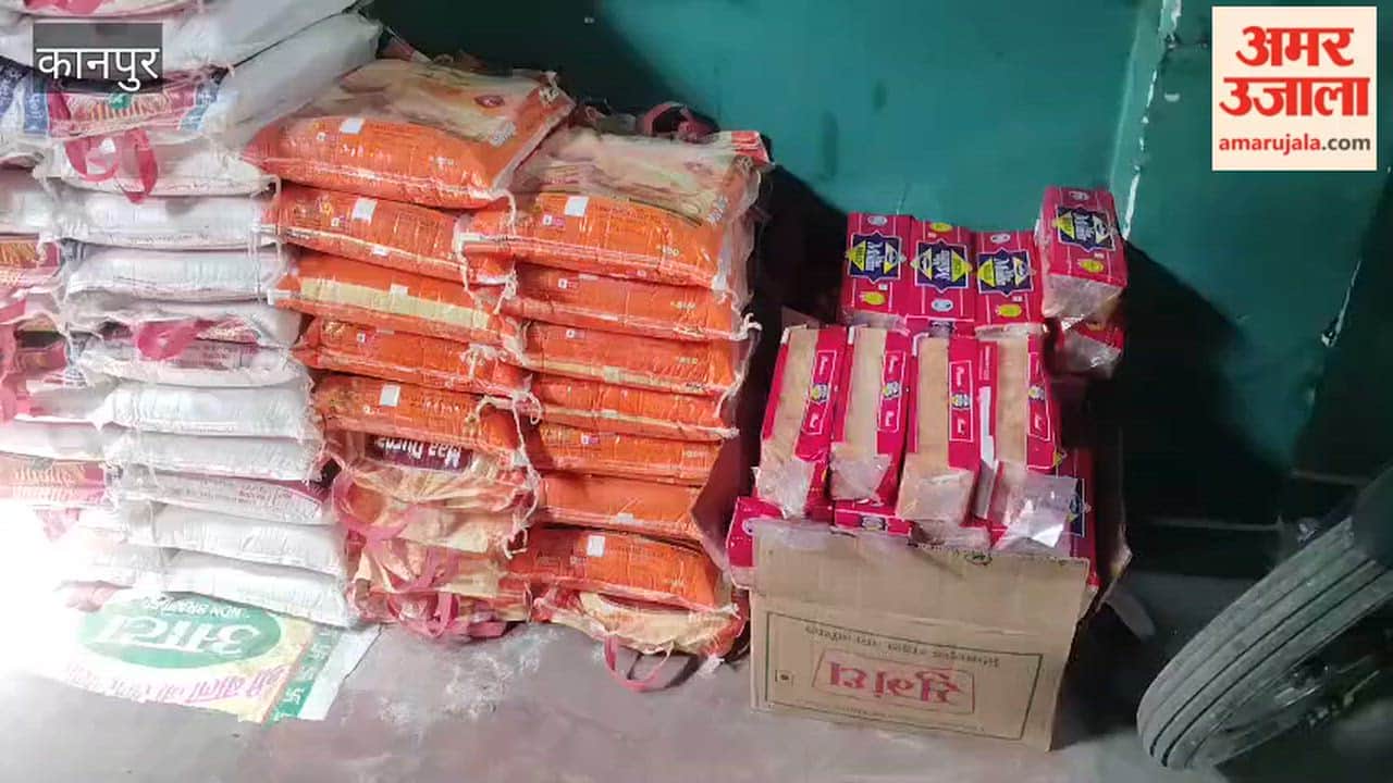 Kanpur: Ration Distributed to the Poor at Nai Chungi in Jajmau