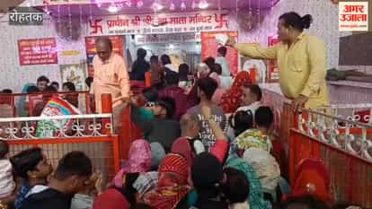 Devotees throng the Sheetla Mata Temple in Rohtak to seek the Mother Goddess's blessings