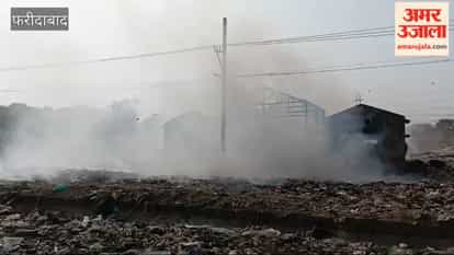 Fire broke out in the garbage spread in the vacant ground behind the crematorium