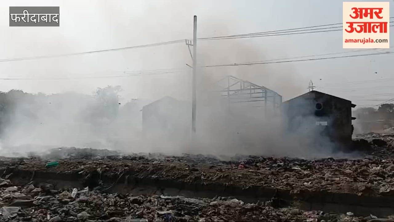 Fire broke out in the garbage spread in the vacant ground behind the crematorium