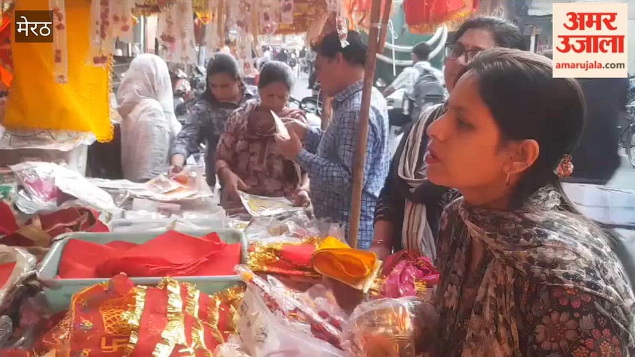 Meerut: Festive Rush for Navratri Shopping, Markets Witness Vibrant Crowd