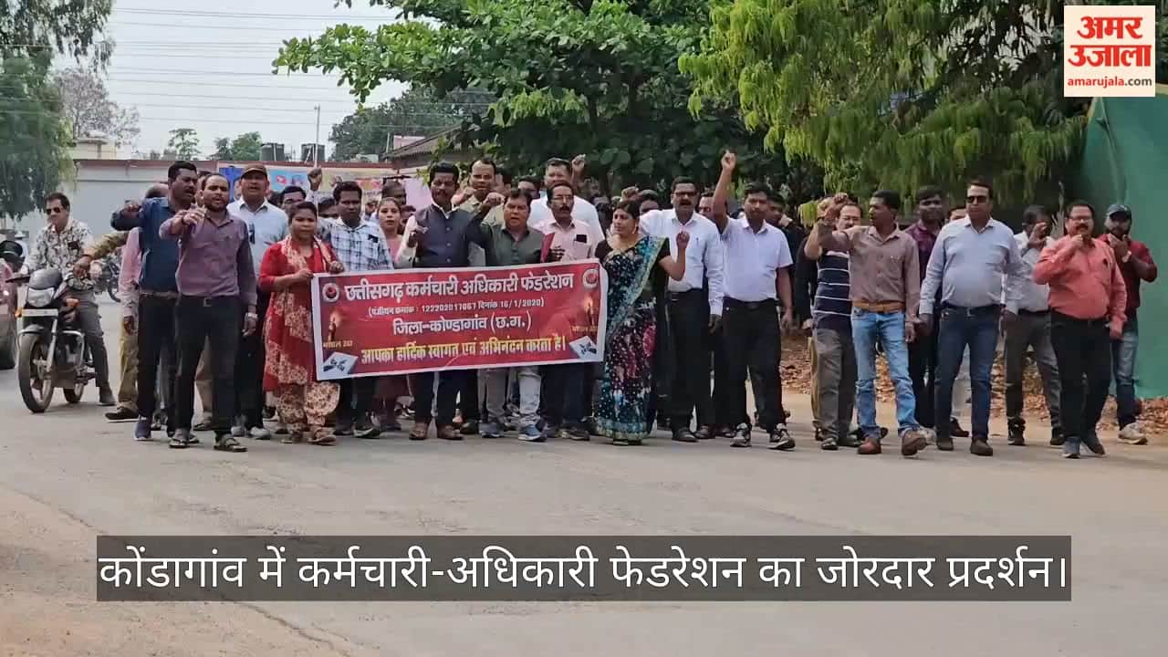 Statewide Protest by Chhattisgarh Employees and Officers Federation Over 11-Point Demands