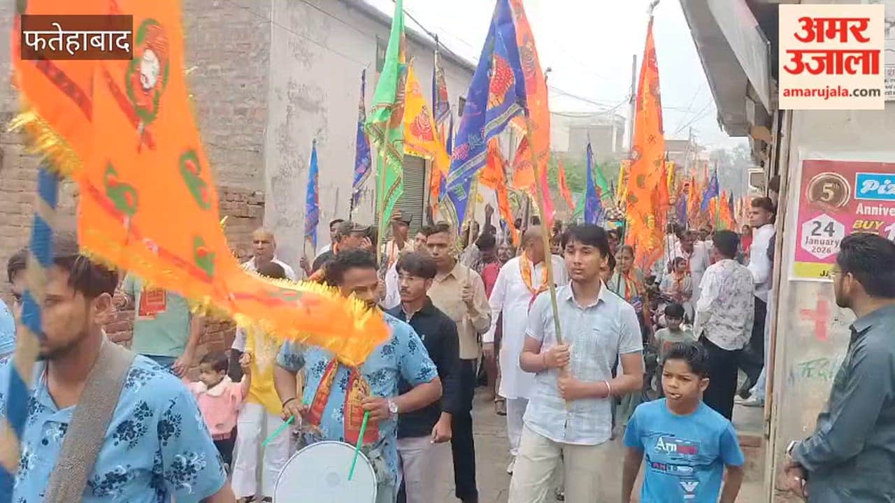 Baba Shyam  Nishan Yatra was taken out in Fatehabad