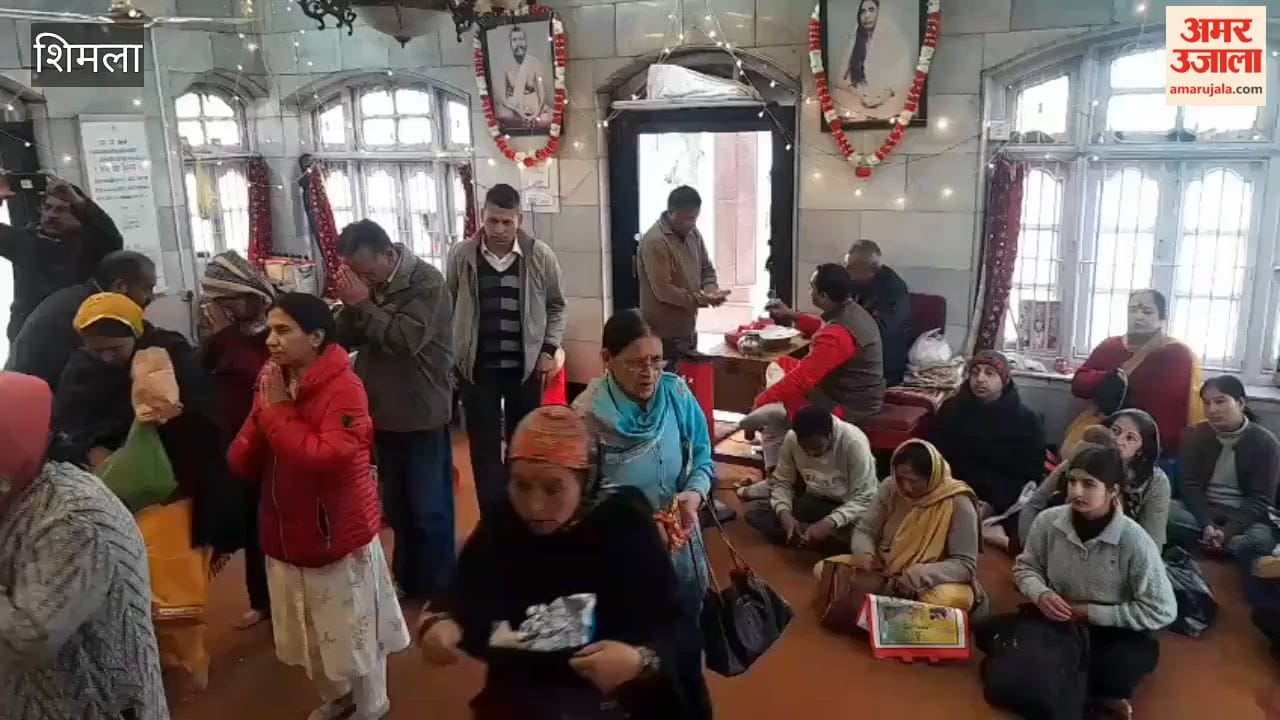 Shimla Crowds of devotees throng the city's Kalibari Temple to catch a glimpse of the Goddess
