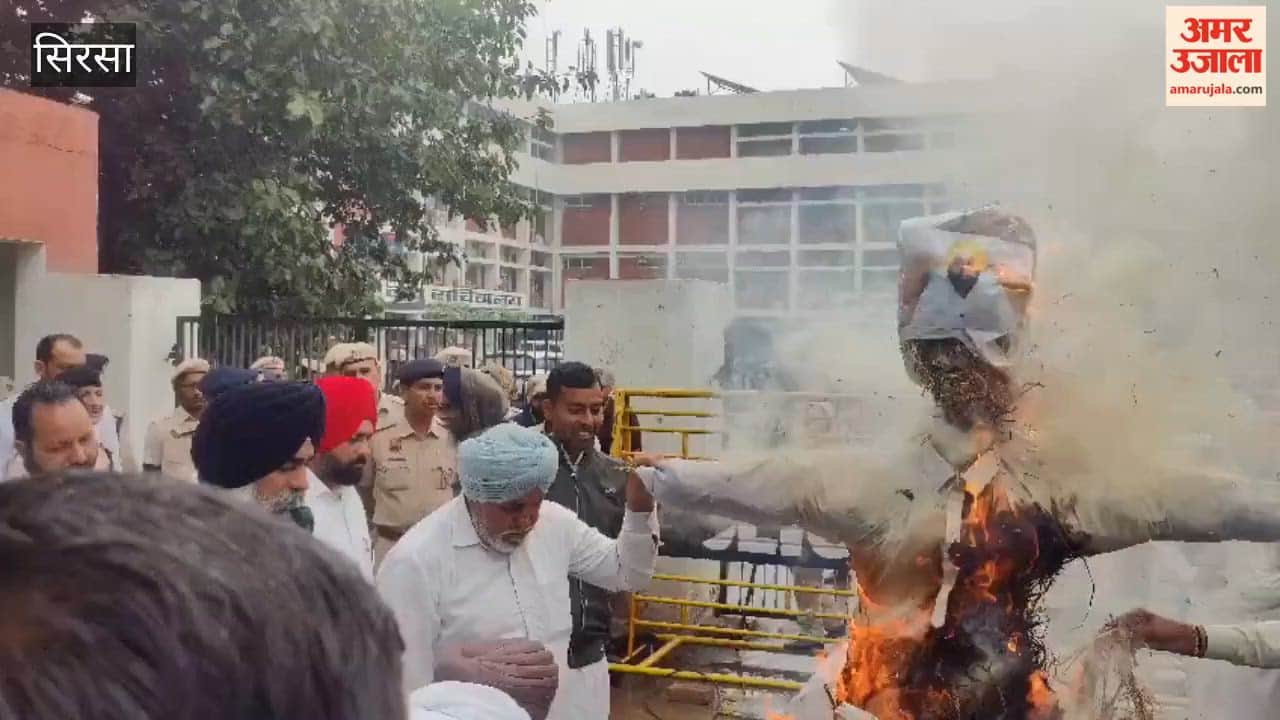 BKE Stages Protest in Sirsa; Farmers Burn Effigy of Bhagwant Mann Government, Submit Memorandum Regarding Demands