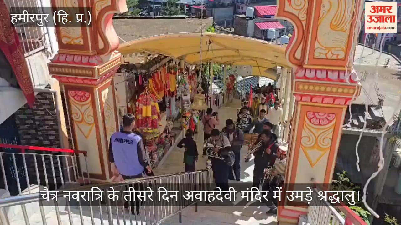 Devotees throng the Avahdevi Temple on the third day of Chaitra Navratri.