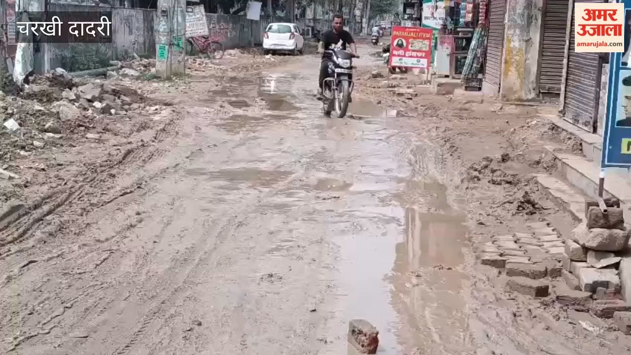 Residents in Charkhi Dadri are facing difficulties due to muddy conditions on both sides of Dhani Phatak.