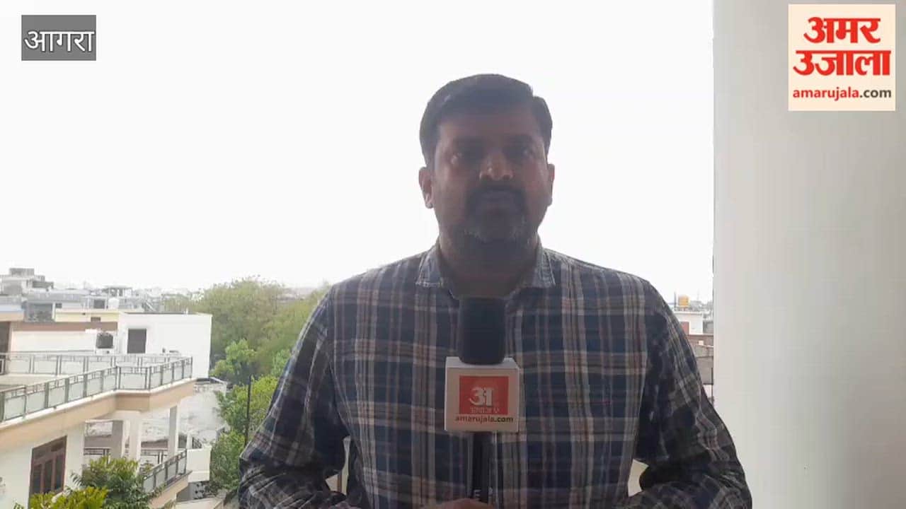 Rain and thunder hit Agra early morning as dense clouds blanket the city