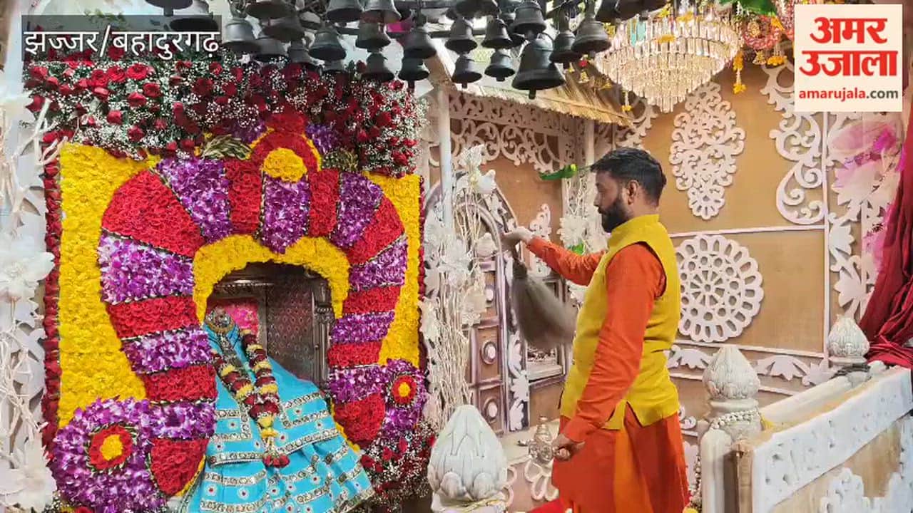 On the second day of Navratri, lamps of faith were lit at the Maa Bhimeshwari Temple in Beri, Jhajjar.