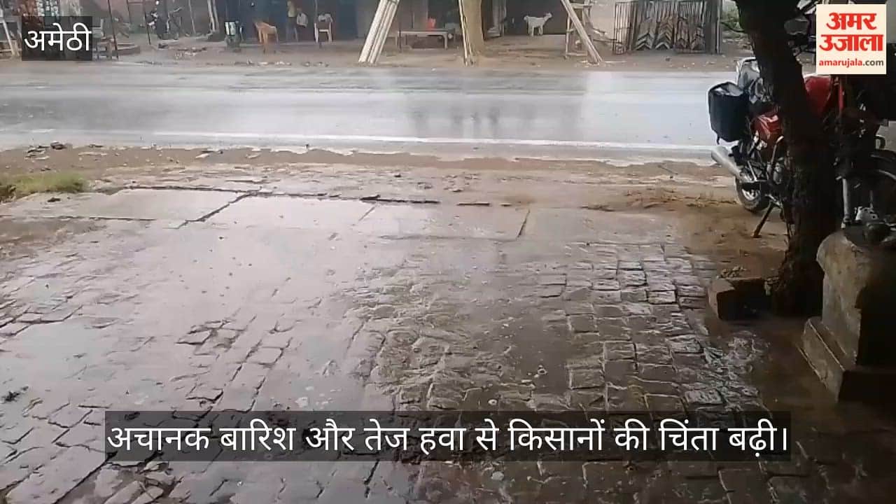 VIDEO: अमेठी, भेंटुआ, जगदीशपुर में अचानक बारिश और तेज हवा से किसानों की चिंता बढ़ी