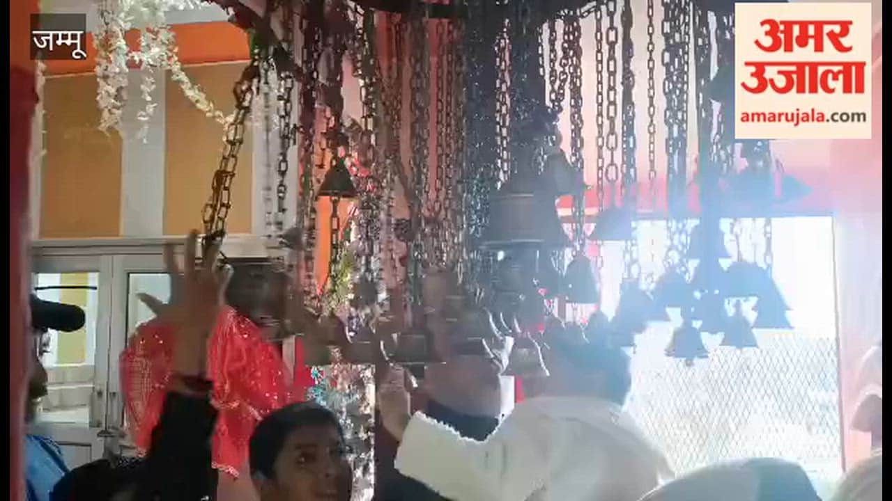 Crowds of devotees gathered at Kalka Mata Temple on the auspicious occasion of Navratri.