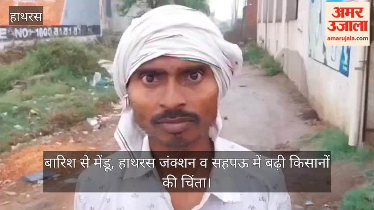 बारिश से मेंडू, हाथरस जंक्शन व सहपऊ में बढ़ी किसानों की चिंता