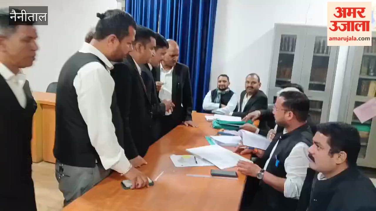 Advocates filing nomination for the Bar Association elections at Haldwani Judge Court