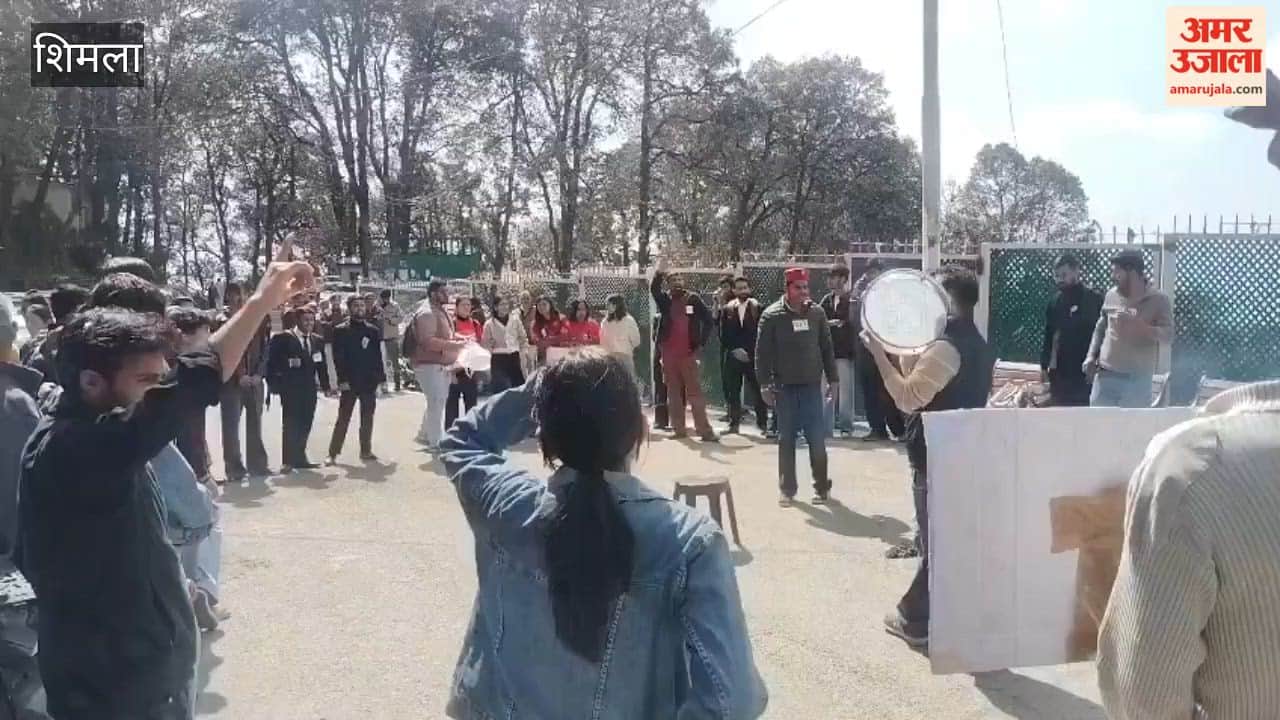 Shimla Student Federation Stages Protest at HPU on Martyrs Day Effigies of Trump Netanyahu and Modi Burnt