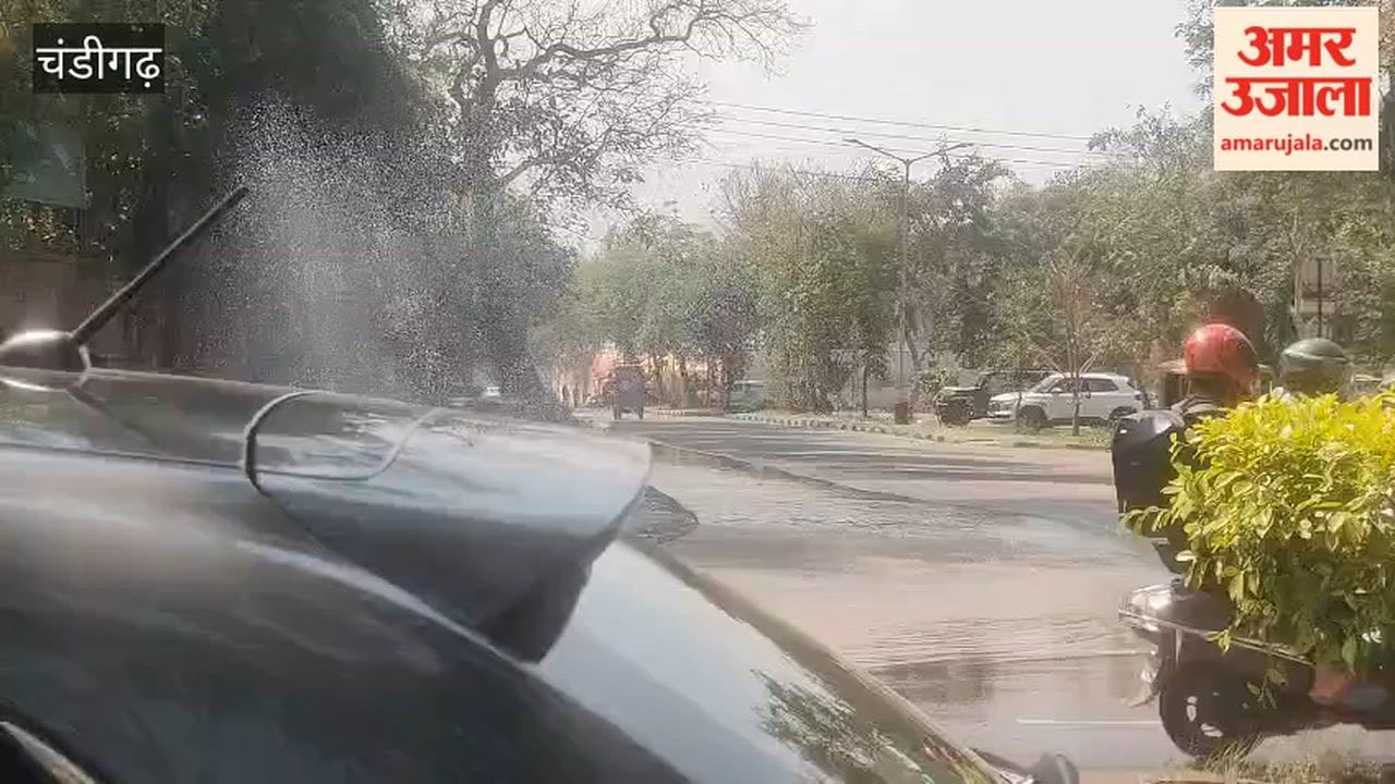 Drinking water pipeline burst near Shiv Mandir, Sector 24, Chandigarh