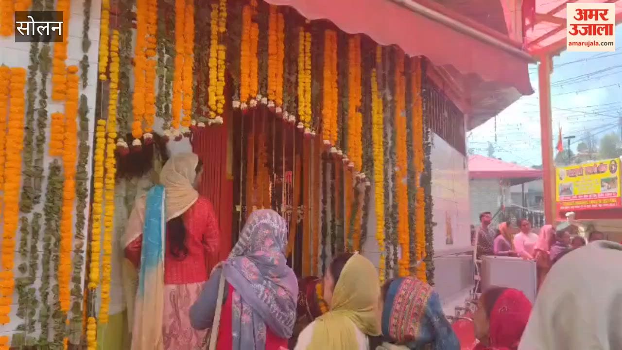 Solan Long queues form at the Maa Shoolini Temple as hundreds of devotees arrive to offer prayers