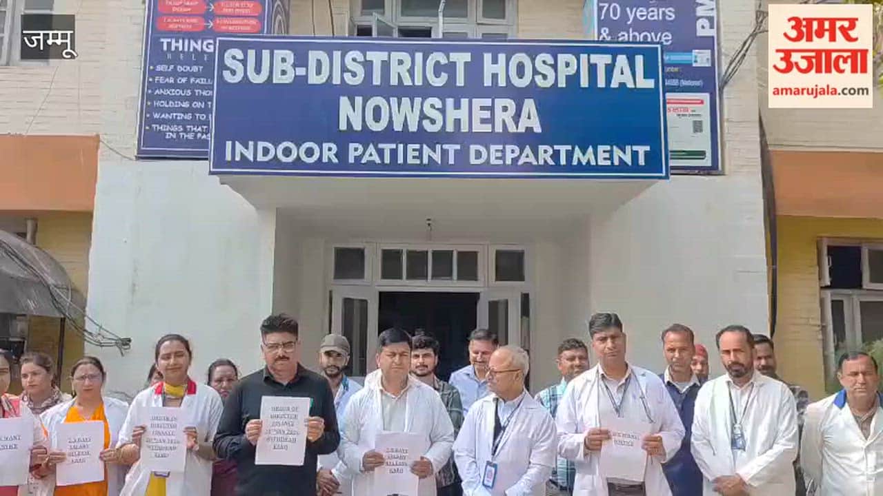 Paramedical staff stage protest at Nowshera sub-district hospital, demanding two and a half days' salary