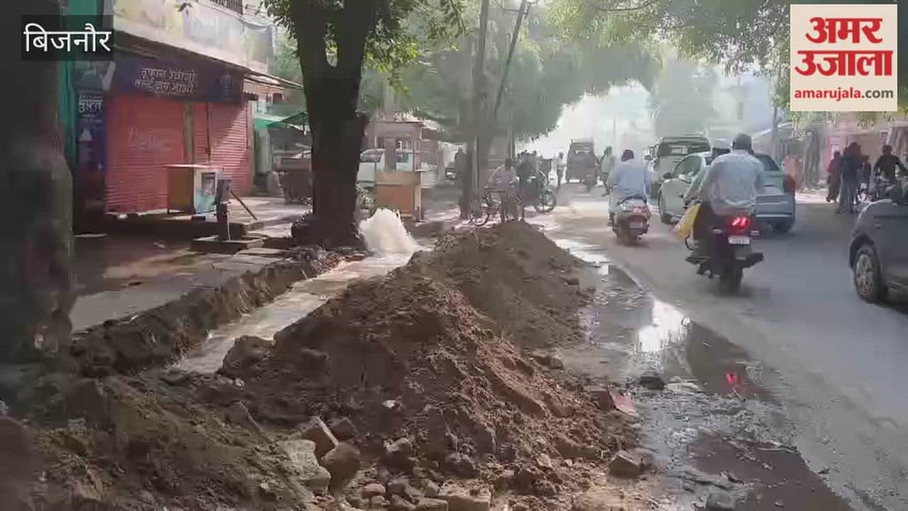 Bijnor: Pipeline Burst During Drain Digging, Water Wastage Raises Concern