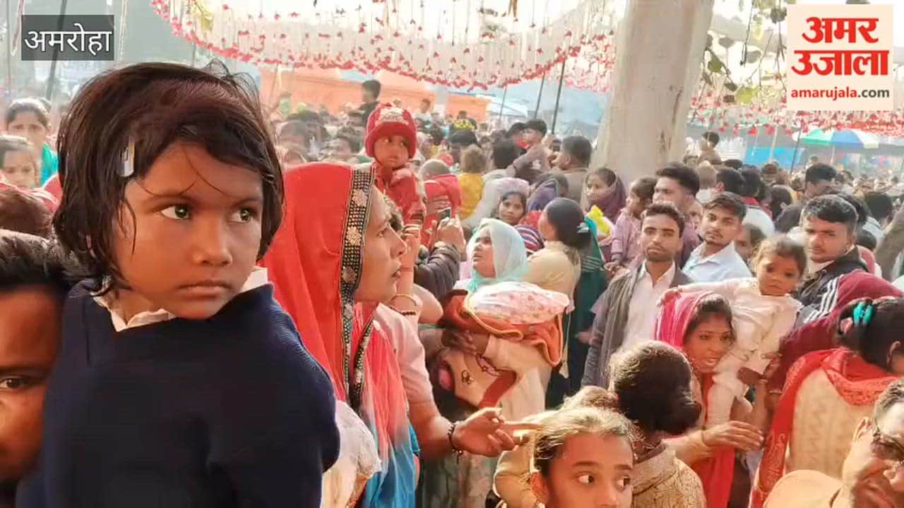 A flood of devotees surges at the Lalita Devi Temple