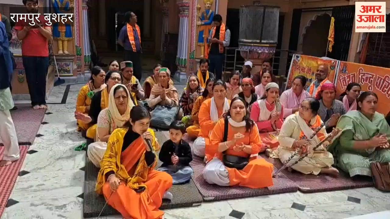 Rampur Bushahr Rampur Resounds with Chants of Jai Shri Ram Grand Procession Taken Out on the Occasion of Shri Ram Navami