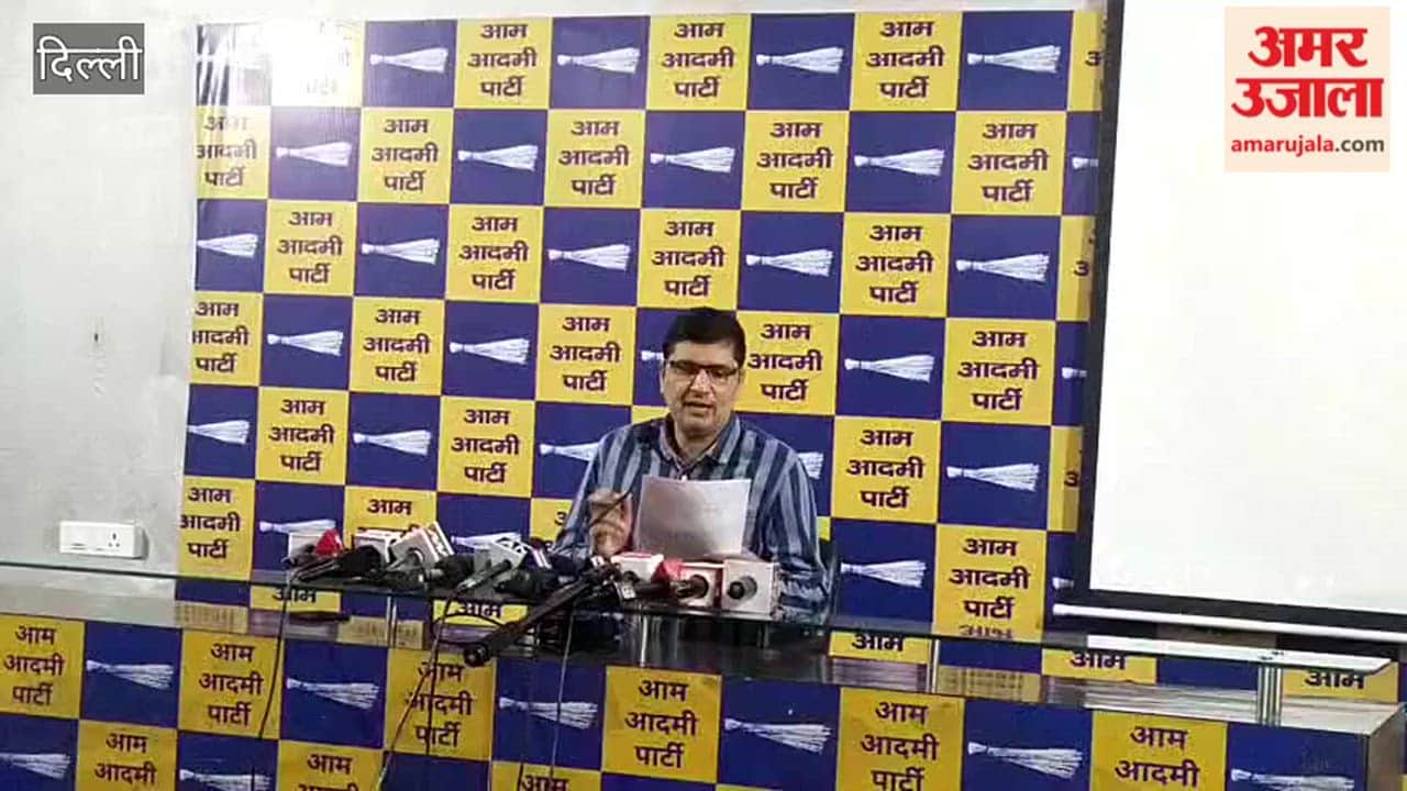 AAP leader Saurabh Bharadwaj addressed the media at the party headquarters